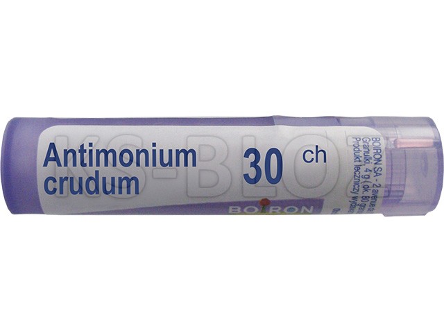 Antimonium Crudum 30 CH interakcje ulotka granulki  4 g