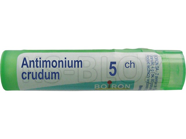 Antimonium Crudum 5 CH interakcje ulotka granulki  4 g