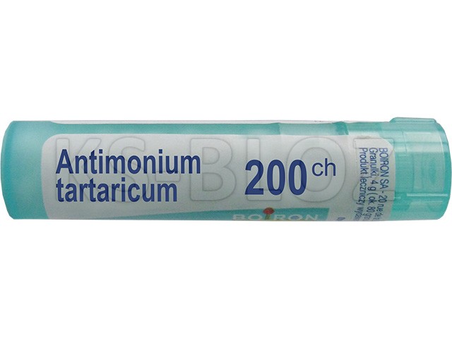 Antimonium Tartaricum 200 CH interakcje ulotka granulki  4 g