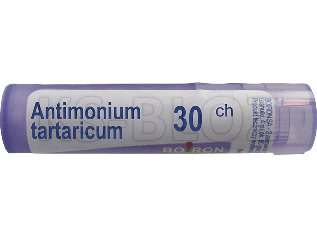 Antimonium Tartaricum 30 CH interakcje ulotka granulki  4 g