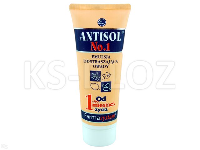 Antisol No 1 Emulsja odstraszająca owady dla dzieci i dorosłych interakcje ulotka emulsja - 50 g