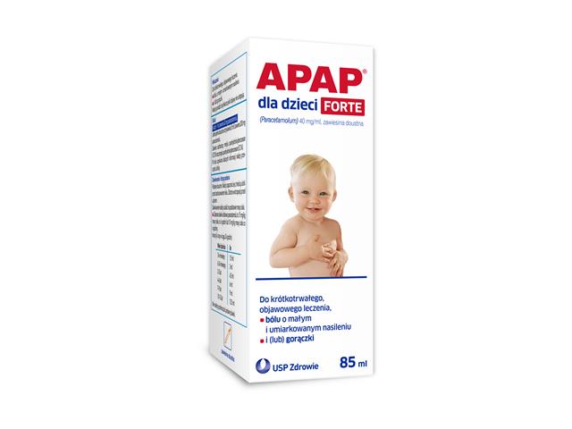 Apap Dla Dzieci Forte interakcje ulotka zawiesina doustna 40 mg/ml 85 ml | butelka