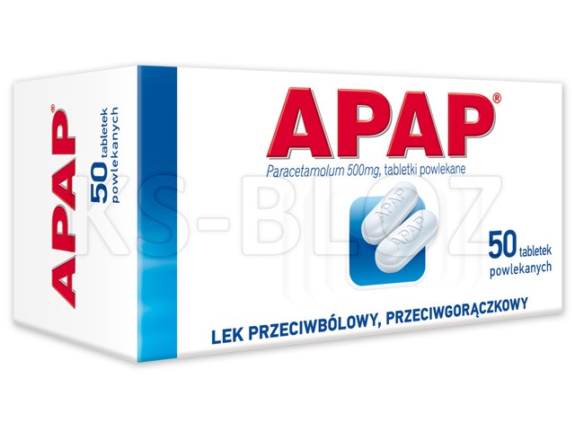 Apap interakcje ulotka tabletki powlekane 500 mg 50 tabl. (but.)