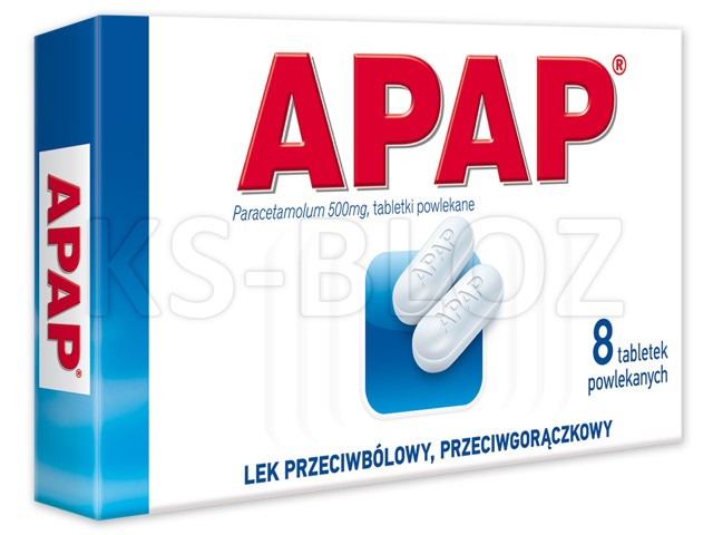 Apap interakcje ulotka tabletki powlekane 500 mg 8 tabl.