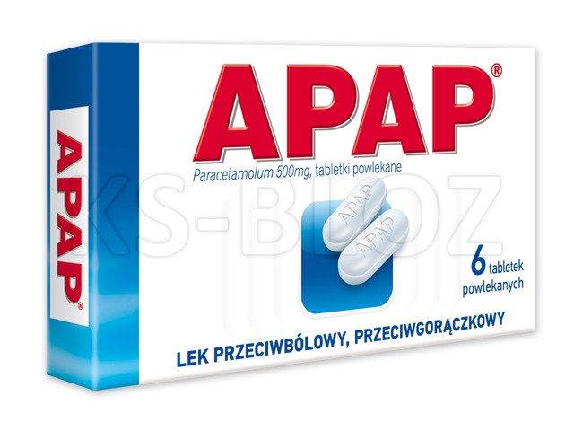 Apap interakcje ulotka tabletki powlekane 500 mg 6 tabl. (blist.)