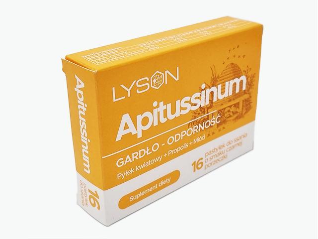 Apitussinum Pyłek kwiatowy Propolis Miód interakcje ulotka pastylki do ssania - 16 pastyl.
