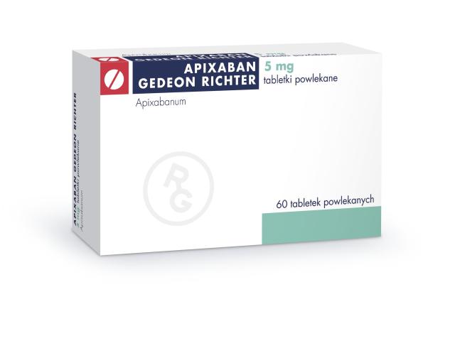 Apixaban Gedeon Richter interakcje ulotka tabletki powlekane 5 mg 60 tabl.