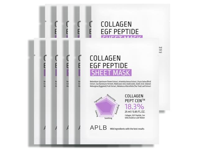 APLB Collagen EGF Peptide Sheet Mask Maska na twarz w płachcie interakcje ulotka maska - 10 szt.
