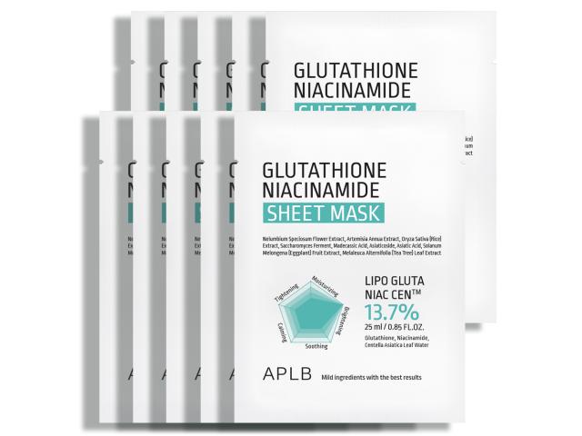 APLB Glutathione Niacinamide Sheet Mask Maska na twarz w płachcie interakcje ulotka maska - 10 szt.