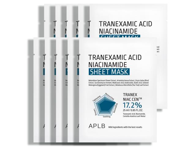 APLB Tranexamic Acid Niacinamide Sheet Mask Maska do twarzy w płachcie interakcje ulotka maska - 10 szt. po 25 ml