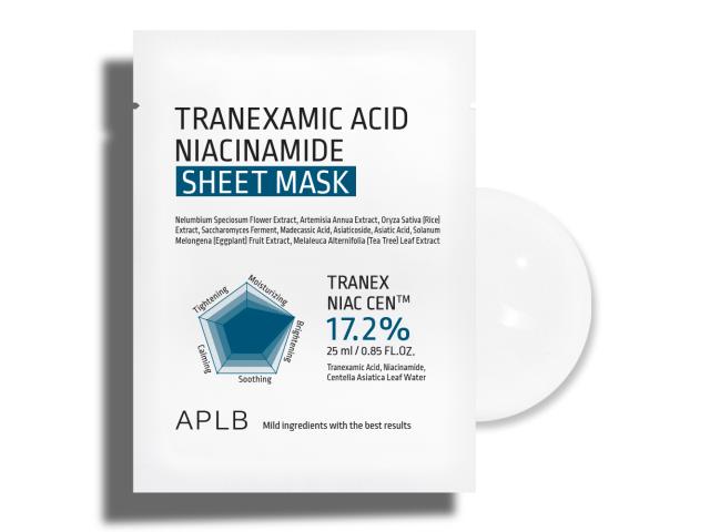 APLB Tranexamic Acid Niacinamide Sheet Mask Maska do twarzy w płachcie interakcje ulotka maska - 25 g