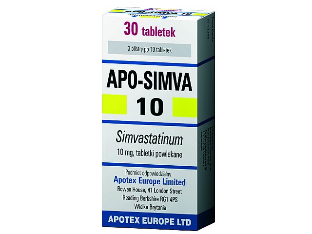 Apo-Simva 10 interakcje ulotka tabletki powlekane 10 mg 30 tabl. | 3 blist.po 10 szt.