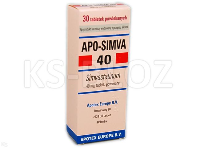 Apo-Simva 40 interakcje ulotka tabletki powlekane 40 mg 30 tabl. | 3 blist.po 10 szt.