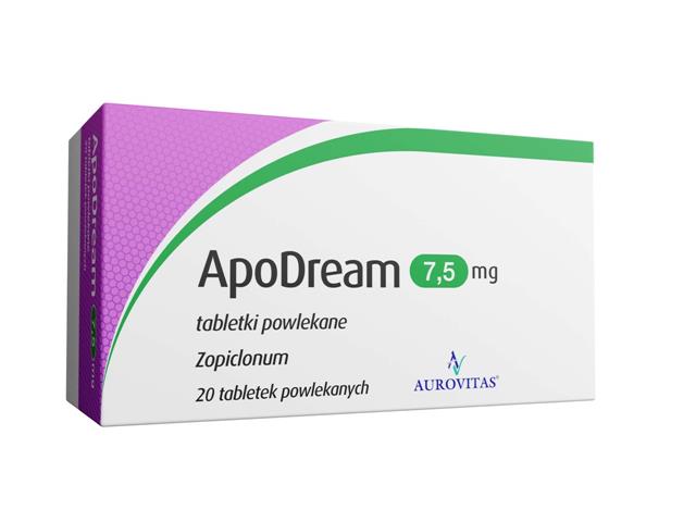 Apodream interakcje ulotka tabletki powlekane 7,5 mg 20 tabl.