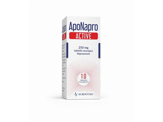 ApoNapro ACTIVE interakcje ulotka tabletki musujące 250 mg 10 tabl. | tuba