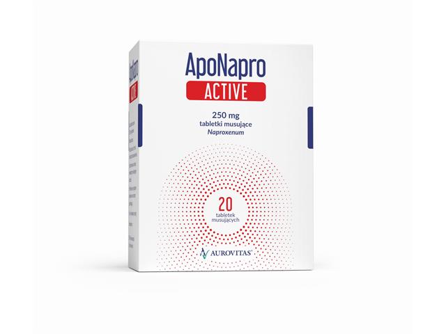 ApoNapro ACTIVE interakcje ulotka tabletki musujące 250 mg 20 tabl. (tub.)