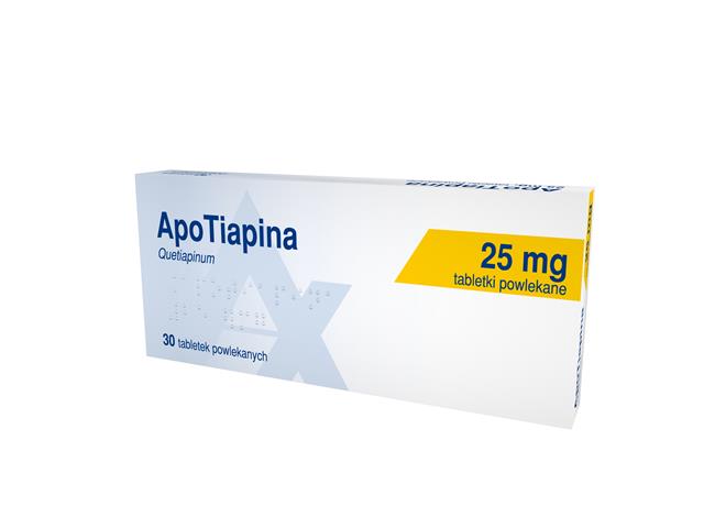 ApoTiapina interakcje ulotka tabletki powlekane 25 mg 30 tabl.