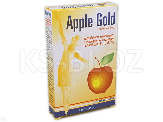 Apple Gold z octu jabłkowego interakcje ulotka kapsułki  30 kaps.