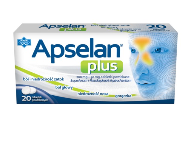 Apselan Plus interakcje ulotka tabletki powlekane 200mg+30mg 20 tabl.