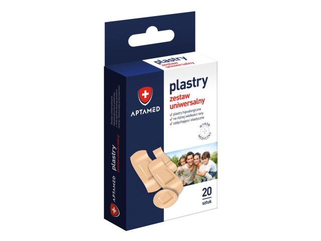Aptamed Plastry zestaw uniwersalny interakcje ulotka plaster - 20 szt.