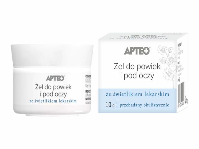 Apteo Care Żel do powiek i pod oczy ze świetlikiem lekarskim interakcje ulotka żel  10 g