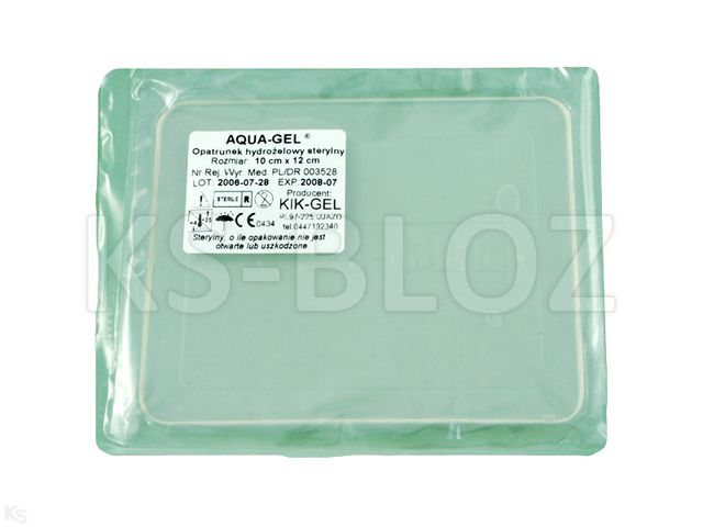 Aqua Gel Opatrunek hydrożelowy 10 x 12 cm interakcje ulotka   1 szt.