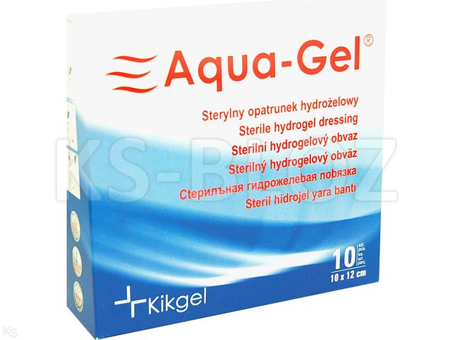 Aqua Gel Opatrunek hydrożelowy czworokąt 10 x 12 cm interakcje ulotka   10 szt.