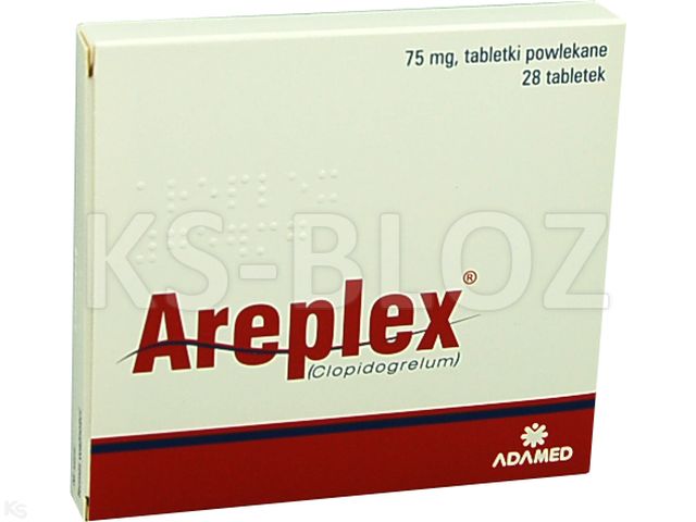 Areplex interakcje ulotka tabletki powlekane 75 mg 