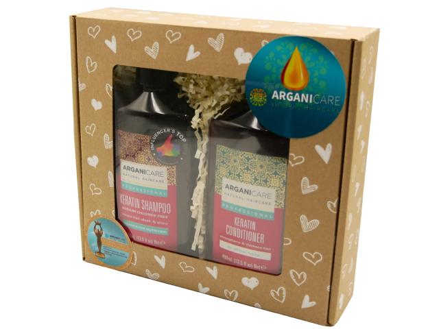 Arganicare Natural Haircare Professional Zestaw Keratin Szampon + Odżywka do włosów z keratyną interakcje ulotka zestaw - 400 ml + 400 ml