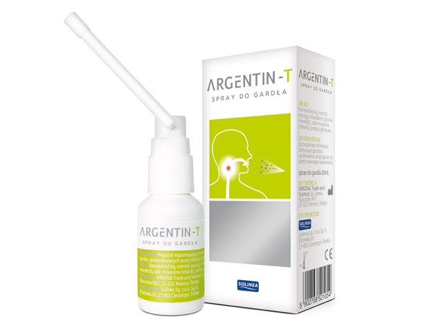 Argentin-T interakcje ulotka aerozol do gardła  20 ml