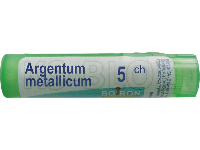 Argentum Metallicum 5 CH interakcje ulotka granulki  4 g