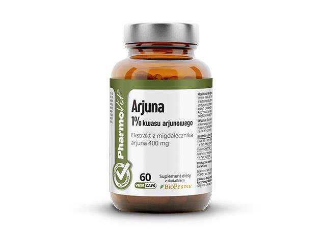 Arjuna 1% kwasu arjunowego Clean label Pharmovit interakcje ulotka kapsułki  60 kaps.