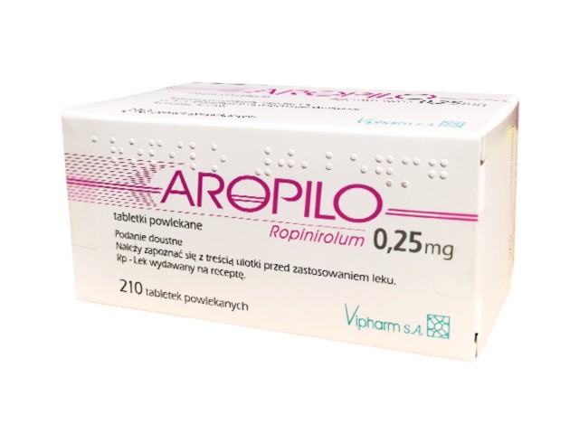 Aropilo interakcje ulotka tabletki powlekane 250 mcg 21 tabl. (1 blist. po 21 tabl.)