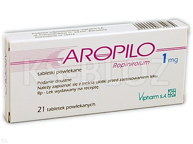 Aropilo interakcje ulotka tabletki powlekane 1 mg 21 tabl. (1 blist. po 21 tabl.)