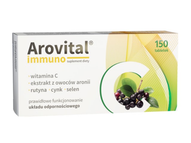 Arovital Immuno interakcje ulotka tabletki  150 tabl. (5 blist. po 30 tabl.)