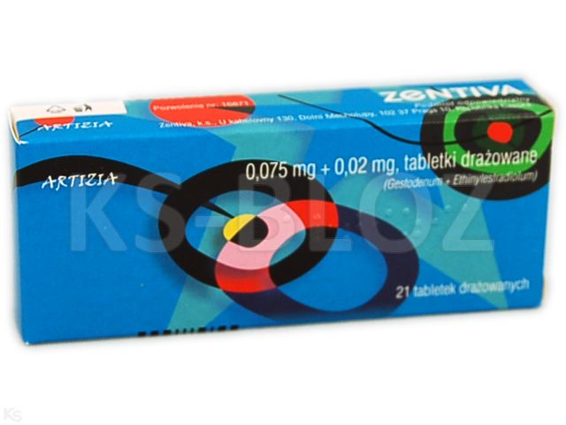 Artilla interakcje ulotka tabletki drażowane 20mcg+75mcg 21 tabl.