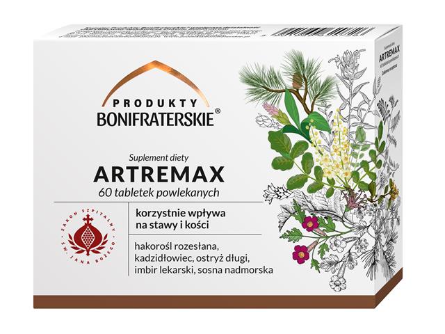 Artremax interakcje ulotka tabletki powlekane  60 tabl.