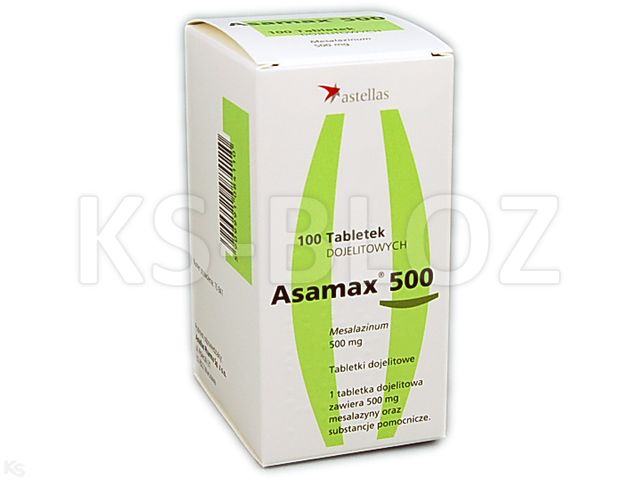 Asamax 500 interakcje ulotka tabletki dojelitowe 500 mg 100 tabl.