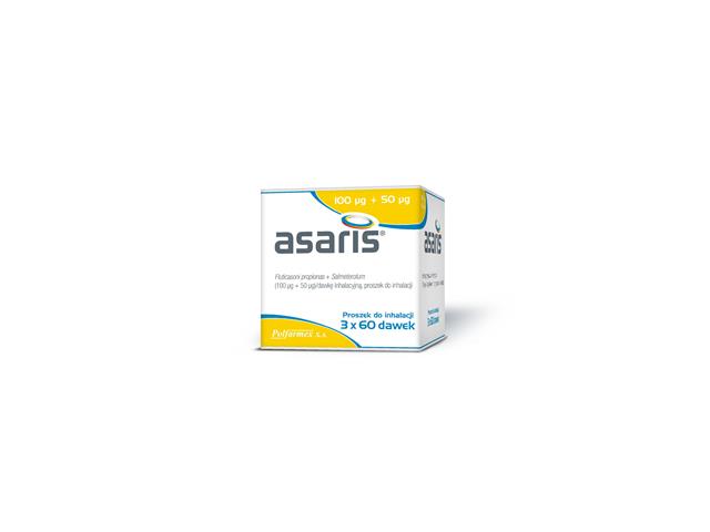 Asaris interakcje ulotka proszek do inhalacji (100mcg+50mcg)/daw. 3 inhal. po 60 daw.