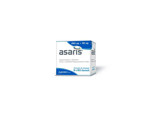 Asaris interakcje ulotka proszek do inhalacji (250mcg+50mcg)/daw. 3 inhal. po 60 daw.