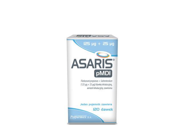 Asaris pMDI interakcje ulotka aerozol inhalacyjny, zawiesina (125mcg+25mcg)/daw. 