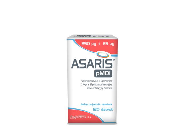 Asaris pMDI interakcje ulotka aerozol inhalacyjny, zawiesina (250mcg+25mcg)/daw. 1 inhal. po 120 daw.