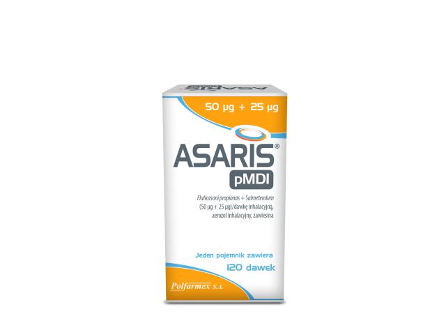 Asaris pMDI interakcje ulotka aerozol inhalacyjny, zawiesina (50mcg+25mcg)/daw. 1 inhal. po 120 daw.