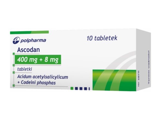 Ascodan interakcje ulotka tabletki 400mg+8mg 10 tabl.