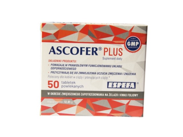 Ascofer Plus interakcje ulotka tabletki powlekane  50 tabl. | 2 blist.po 25szt.