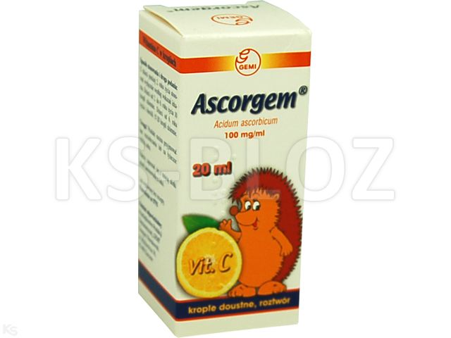 Ascorgem interakcje ulotka krople doustne 100 mg/ml 20 ml | butelka