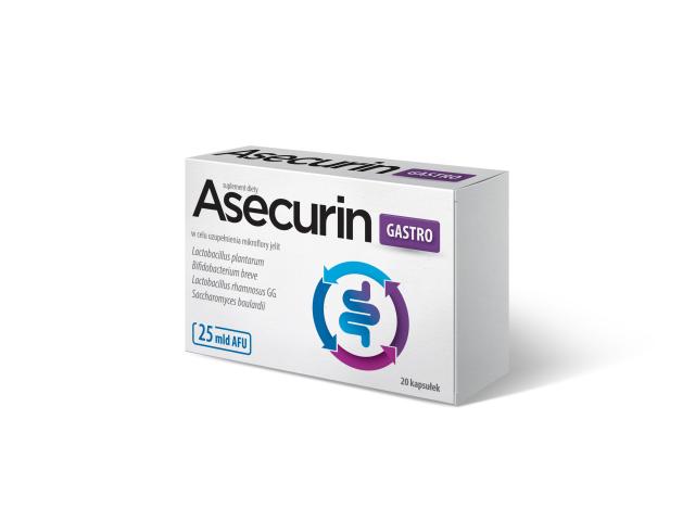Asecurin Gastro interakcje ulotka kapsułki  20 kaps.