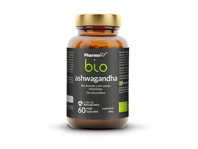 Ashwagandha bio Pharmovit interakcje ulotka kapsułki  60 kaps.