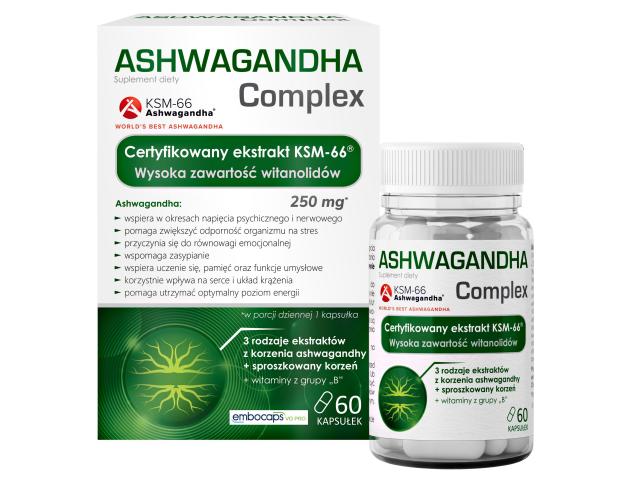 Ashwagandha Complex interakcje ulotka kapsułki twarde  60 kaps.