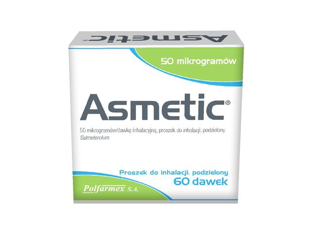 Asmetic interakcje ulotka proszek do inhalacji 50 mcg/daw. 1 inhal. po 60 daw.